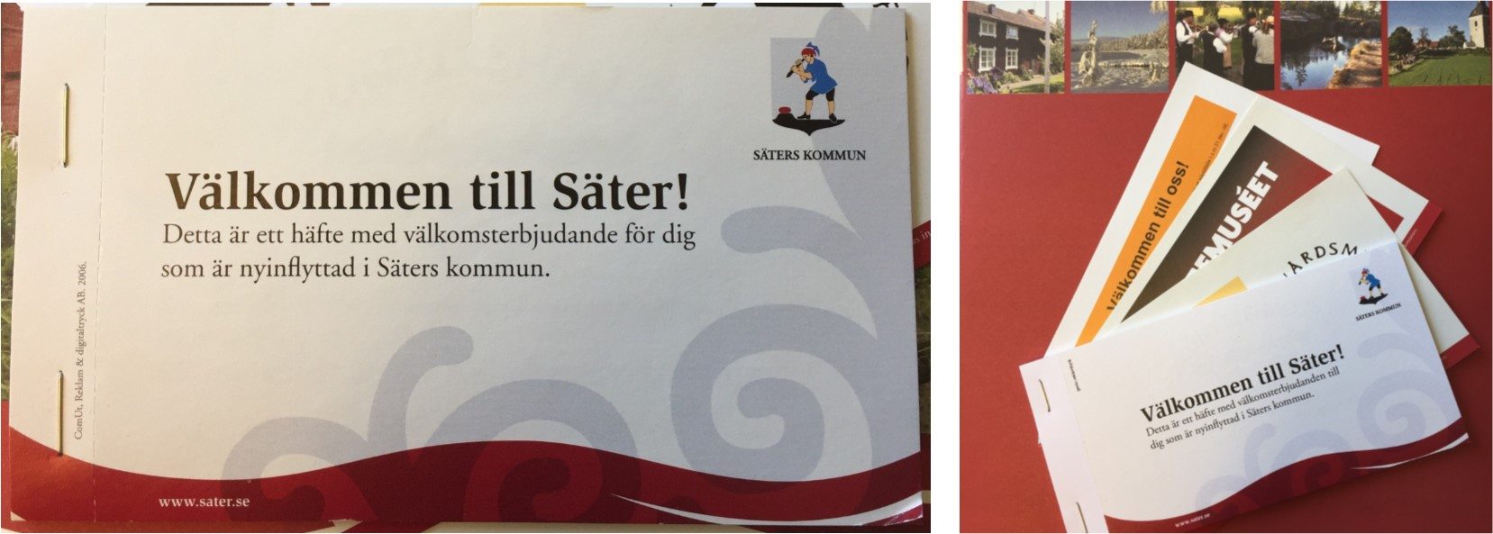 Foto på kuponghäftet som skickas till nyinflyttade i Säters kommun